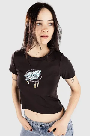 Santa Cruz Barbed Oval Dot Front T-shirt sort