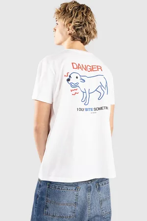 Fat Moose Danger Dog T-shirt hvid