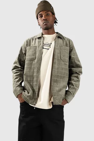 Huf Trenton Zip Shacket Jakke grøn