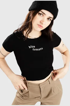 Blue Tomato Crop Rib T-shirt sort