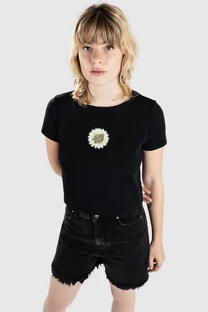 Santa Cruz Funky Flower Front T-shirt sort