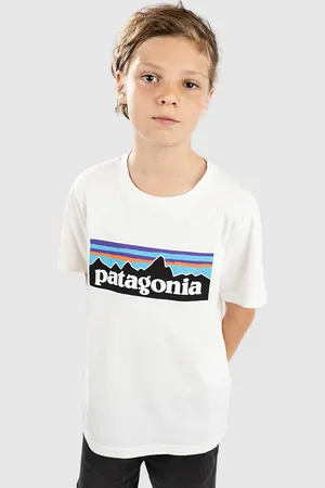 Patagonia P-6 Logo Kids T-shirt hvid