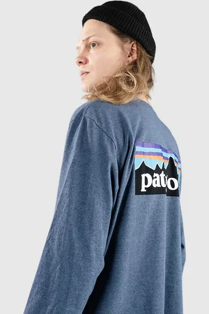Patagonia P-6 Logo Responsibili Langærmet t-shirt blå