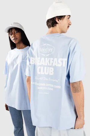 Another Cotton Lab Breakfast Club T-shirt blå