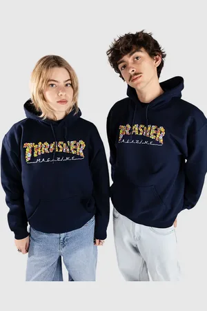 Thrasher X Toy Machine Smile By Spanky Hættetrøje blå