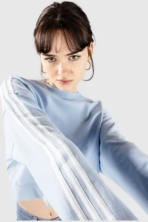 adidas 3S Crop Sweater blå