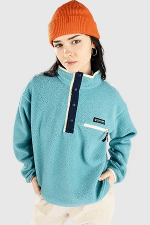 Columbia Helvetia II Cropped Half Snap Fleece Hættetrøje med lynlås blå