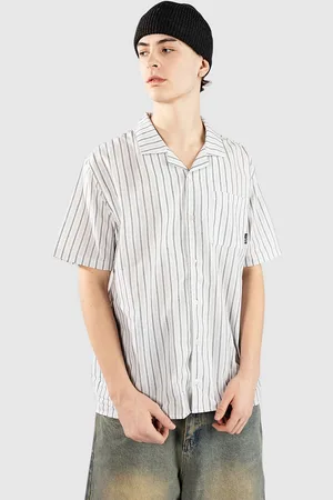 Blue Tomato Striped Linen Skjorte mønster