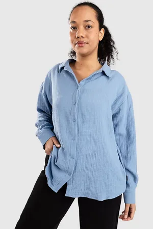 Blue Tomato Linen Skjorte blå