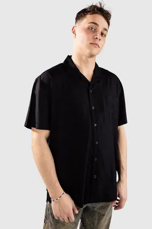 Brixton Bunker Camp Collar Skjorte sort