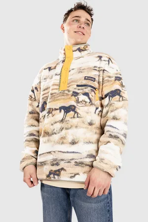 Columbia Helvetia II Printed Half Snap Fleece Hættetrøje med lynlås mønster