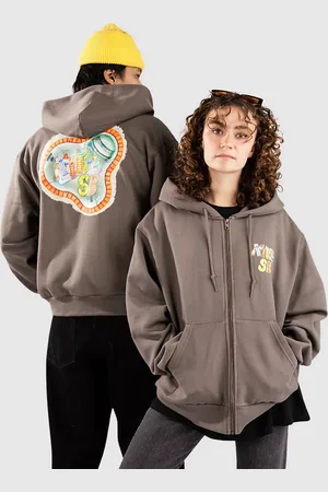 Nike SB Fleece Pull-Over Skate Hættetrøje med lynlås brun
