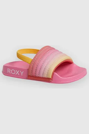 Roxy Tw Slippy Ribb Kids Sandaler gul