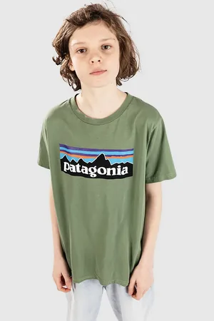 Patagonia P-6 Logo Kids T-shirt grøn