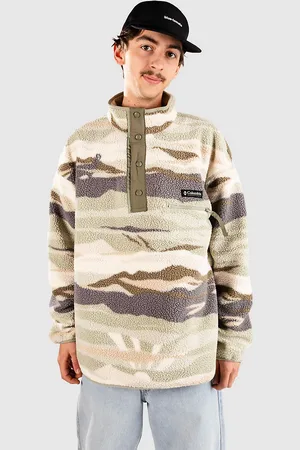Columbia Helvetia II Printed Half Snap Fleece Hættetrøje med lynlås mønster