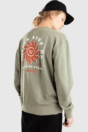 Vissla Spins Crew Fleecepullover grøn