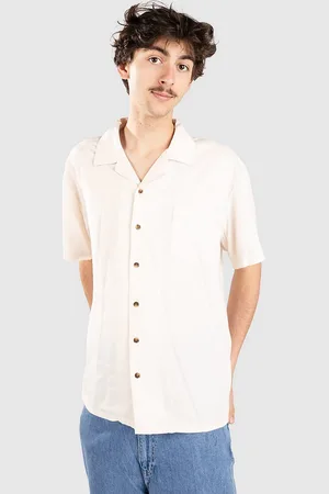 Brixton Bunker Camp Collar Skjorte hvid