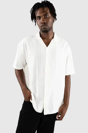Denim Project Textured Cuban Skjorte hvid