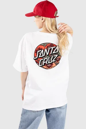 Santa Cruz Big Poppy Infill Dot T-shirt hvid