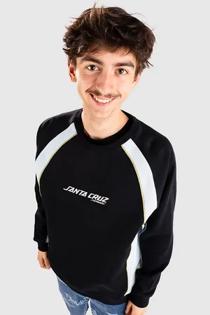 Santa Cruz Strip Front Racer Crew Sweater sort