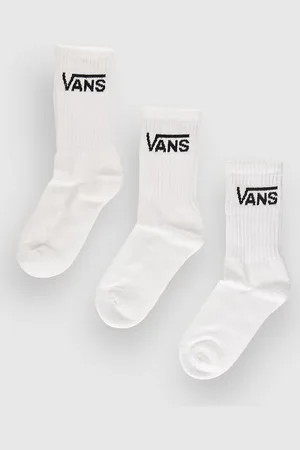 Vans Classic Crew 6.5-10, 3Pk Strømper hvid