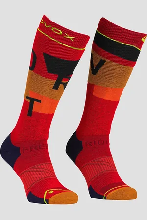 ORTOVOX Freeride Long Cozy Tech strømper rød