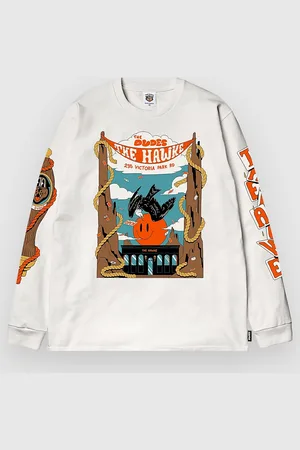The Dudes Hawke Classic Long Sleeve T-Shirt hvid