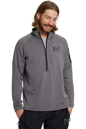 Burton Ak Helium Grid Half-Zip Fleece Pullover grå
