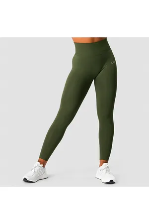 ICANIWILL Define Seamless Scrunch Tights, Autumn Green