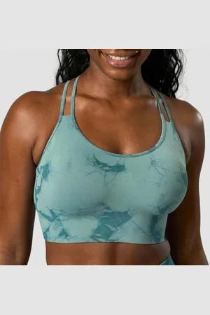 ICANIWILL Define Seamless Tie Dye Sport-BH Blå