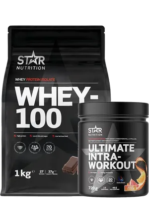 Star Nutrition Whey-100 Valleprotein 1 kg + Ultimate Intra Workout 720 g
