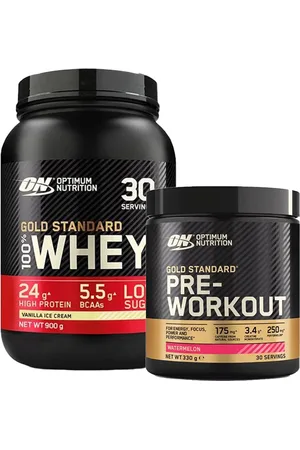 Optimum 100 % Whey Gold Standard Valleprotein 908 g + Gold Standard PWO 330 g