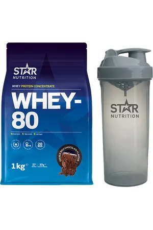 Star Nutrition Whey-80 1 kg + Shaker Grey 800 ml