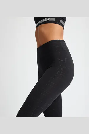 Röhnisch Logo Effect Emboss Tights Sort