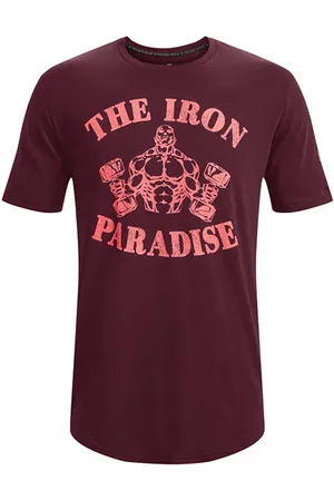 Project Rock UA IPBC SS, Dark Maroon/Blitz Red