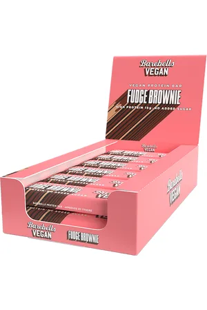 Barebells 12 x Vegan Protein Bar, 55 g, Fudge Brownie