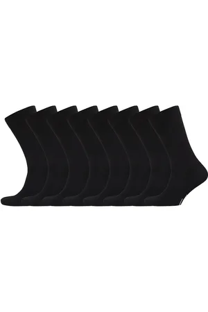 Topeco Socks 8-P Bamboo Underwear Socks Regular Socks Black