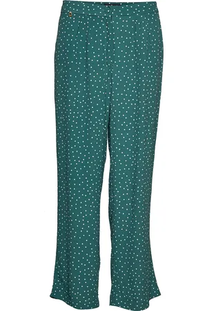 Morris Valérie Trousers Bottoms Trousers Wide Leg Green