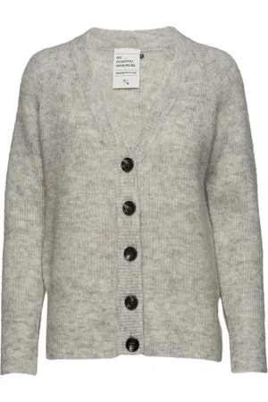 Denim Hunter 04 The Knit Cardigan Tops Knitwear Cardigans Grey