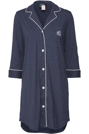 Ralph Lauren Lrl Heritage 3/4 Sl Classic Notch Sleeps Nattøj Blue