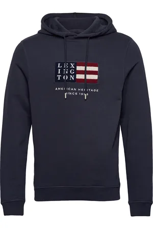Lexington Perry Organic Cotton Hood Tops Sweatshirts & Hoodies Hoodies Navy