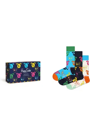 Happy Socks 3-Pack Mixed Dog Socks Gift Set Lingerie Socks Regular Socks Multi/patterned