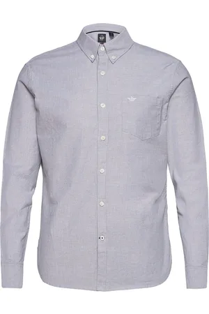 Dockers T2 Oxford Oxford Tops Shirts Casual Grey