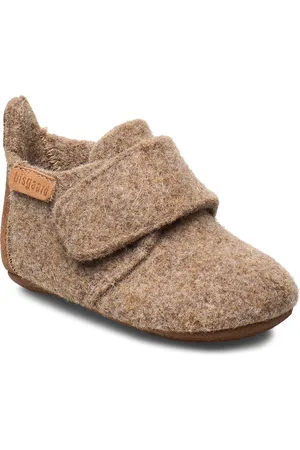Bisgaard Baby Wool Slippers Hjemmesko Beige