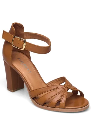 Pavement Gillian Leather Sandal Med Hæl Brown