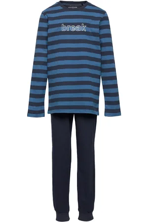 Schiesser Boys Pyjama Long Pyjamassæt Navy