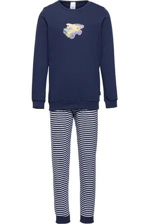 Schiesser Boys Pyjama Long Pyjamassæt Navy