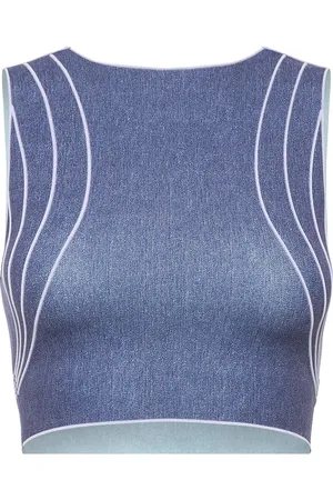 Wolford Taylor Crop Top Tops Crop Tops Sleeveless Crop Tops Blue