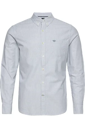 Dockers T2 Oxford Bengal Tops Shirts Casual Blue
