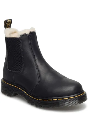 Dr. Martens 2976 Leonore Black Burnished Wyoming Shoes Boots Ankle Boots Ankle Boots Flat Heel Black